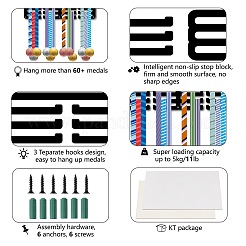 Sports Theme Iron Medal Hanger Holder Display Wall Rack&nbsp;ODIS-WH0055-040