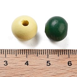 Natural Spray Painted Wood Beads&nbsp;WOOD-M015-02
