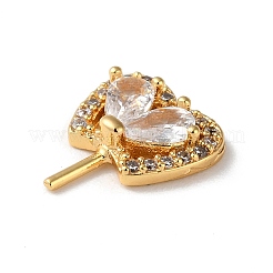 Rack Plating Brass Cubic Zirconia Cabochons&nbsp;KK-M264-05G