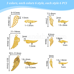 108Pcs 18 Styles Tibetan Style Alloy Pendants&nbsp;TIBEP-PH0001-82
