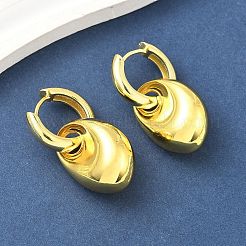Nuggets Brass Hoop Earrings for Women&nbsp;EJEW-U057-06B-01G