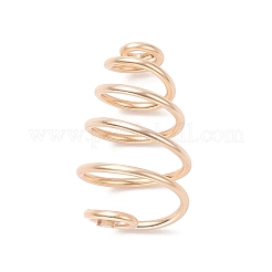 真鍮ワイヤーペンダント  スパイラルビーズケージペンダント  ライトゴールド  21x6~12.5mm  穴：10.5mm&nbsp;KK-JF00002-01