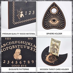 Wooden Witch Craft Sets&nbsp;DJEW-WH0063-30J