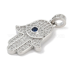 Brass Micro Pave Cubic Zirconia Pendants&nbsp;KK-Q028-64P