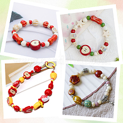 20Pcs 4 Styles Christmas Theme Handmade Porcelain Beads&nbsp;PORC-PA0001-65