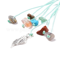 Braided Nylon Cord Macrame Pouch Pendant Decorations&nbsp;AJEW-JB01127