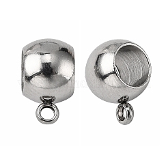 Tarnish Resistant Rondelle 201 Stainless Steel Tube Bails&nbsp;X-STAS-R075-22