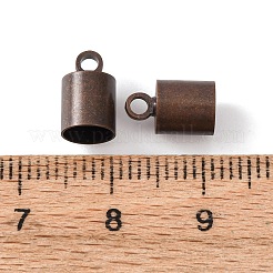 真鍮製コードエンドパーツ  赤銅鉱  10x6mm  穴：1.2mm  5.5mm内径&nbsp;EC041-R