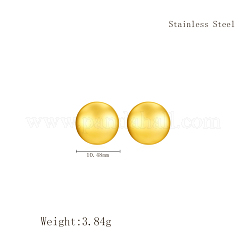 Simple 304 Stainless Steel Geometric Flat Round Stud Earrings&nbsp;MY6904