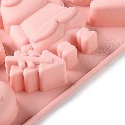 クリスマスケーキ DIY 食品グレード シリコン像型  肖像彫刻ケーキ型  ランダムな色  120x180x23.5mm  内径：23~92x14~59mm&nbsp;DIY-K075-12