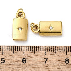 304 Stainless Steel Crystal Rhinestone Pendants&nbsp;STAS-E550-04G
