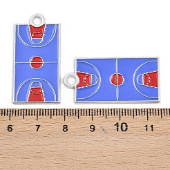 合金エナメルチャーム  カドミウムフリー＆鉛フリー  スポーツテーマ  プラチナ  35.5x17.5x1mm  穴：2.5mm&nbsp;FIND-I065-01G-P