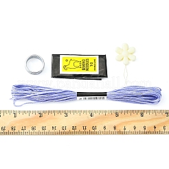 DIY 裁縫道具セット  24色のポリエステル製刺繍フロスを含む  亜鉛合金縫製指ぬきリング  アイロン糸通しと針  ミックスカラー&nbsp;DIY-FS0004-23