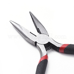 炭素鋼製ニッパー/ヤットコ  ワイヤーカッタープライヤー  艶出し  ブラック  ガンメタ色  130x75x10mm&nbsp;PT-S057-1