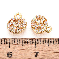 Brass Micro Pave Cubic Zirconia Charms&nbsp;KK-N263-148F-G