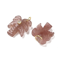 Natural Strawberry Quartz Carved Pendants&nbsp;GG-CBA67BD-02G-H