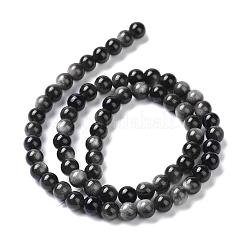 Natural Silver Obsidian Beads Strands&nbsp;G-D083-01D