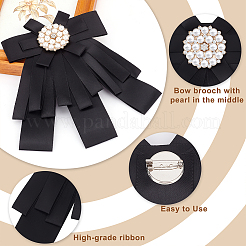 Bowknot Satin Rhinestone Brooches&nbsp;JEWB-WH0020-045