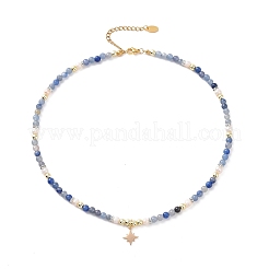 Brass Star Charm Bracelet & Necklace&nbsp;SJEW-JS01268