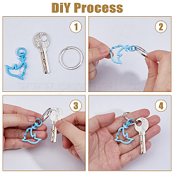 32Pcs 4 Styles Zinc Alloy Enamel Swivel Clasps&nbsp;FIND-HS0002-01