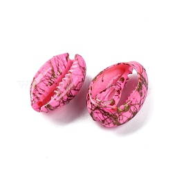 Spray Painted & Drawbench Cowrie Shell Beads&nbsp;SSHEL-M023-03E