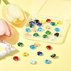 30Pcs Handmade Evil Eye Lampwork Beads&nbsp;LAMP-FS0001-24
