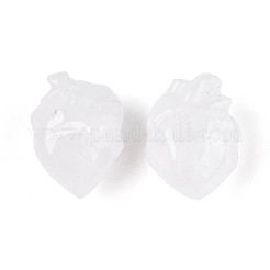 Natural Quartz Crystal Heart Beads&nbsp;G-T144-04B