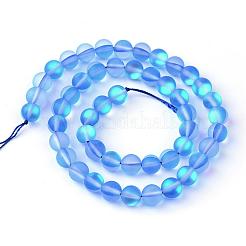 Synthetic Moonstone Beads Strands&nbsp;G-R375-8mm-A11