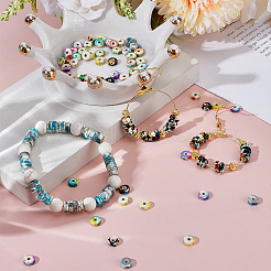 6 Strands 6 Colors Baking Paint Synthetic Turquoise Beads Strands&nbsp;G-SC0003-30B