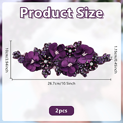 Polyester & Rhinestone Costume Accessories&nbsp;PATC-WH0003-57A