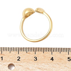 304ステンレススチールオープンカフリング  ナゲット  ゴールドカラー  usサイズ7 1/4(17.5mm)&nbsp;RJEW-S627-01B-G