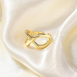 Rack Plating Brass Cuff Finger Rings for Women&nbsp;RJEW-M028-19G