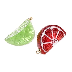 Opaque & Transparent Resin Pendants&nbsp;RE-CBA014D-02G