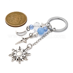 Star & Moon & Sun Alloy Charm Keychains&nbsp;KEYC-JKC01004