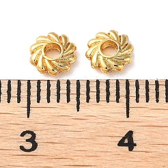合金のスペーサービーズ  カドミウムフリー＆鉛フリー  フラワーディスク  18KGP本金メッキ  5x1.5mm  穴：1.5mm&nbsp;PALLOY-O103-06G-A