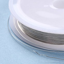 ラウンド銅ジュエリーワイヤー  プラチナ  20ゲージ  0.8mm  約9.84フィート（3m）/ロール&nbsp;X-CWIR-CW0.8mm-24