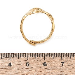 304ステンレススチールカフオープンリング  ハート  中空  ゴールドカラー  20mm  usサイズ7 1/4(17.5mm)&nbsp;SA-CBA8AFD-02G