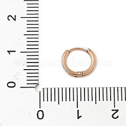 316ステンレススチールマイクロパヴェクリアキュービックジルコニアフープ軟骨イヤリング  リング  ローズゴールド  内径：6mm&nbsp;WG9FB89-01