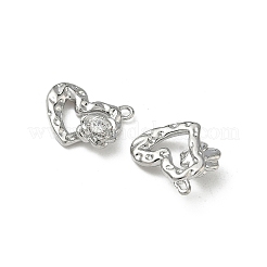 Brass Micro Pave Clear Cubic Zirconia Charms&nbsp;KK-A280-06P