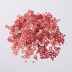 オーナメントアクセサリープラスチック製スパンコール/スパンコールビーズ  リング  インディアンレッド  2x0.1mm  穴：0.8mm&nbsp;PVC-E001-06-YD03