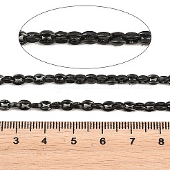 304ステンレス鋼製コーヒー豆リンクチェーン  スプールで  イオンプレーティング（ip）  溶接されていない  ブラック  5x4x2mm&nbsp;CHS-H118-07EB-01