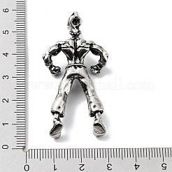 合金のチベット風チャーム  スポーツチャーム  アンティークシルバー  48.5x25x7.5mm  穴：8x4mm&nbsp;TIBE-L012-038AS-05