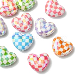 10Pcs UV Plating Opaque Acrylic Beads&nbsp;MACR-YW0004-42