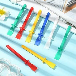 20色プラスチックパレットナイフ5個  油絵スクレーパー  ミックスカラー  11.5x1.5cm  4個/カラー&nbsp;TOOL-YW0001-81