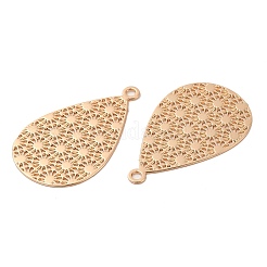 Rack Plating Brass Filigree Pendants&nbsp;KK-Q792-05LG