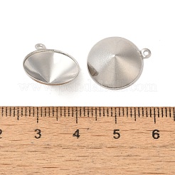 304 Stainless Steel Pendant Pointed Back Rhinestone Settings&nbsp;STAS-U025-05E-P