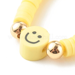 Handmade Polymer Clay Beaded Stretch Rings&nbsp;RJEW-JR00355