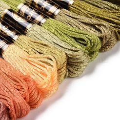 12 かせ 12 色 6 層ポリエステル刺繍糸  クロスステッチの糸  秋色シリーズ  ミックスカラー  0.5mm  約8.75ヤード（8m）/かせ  12 かせ/セット&nbsp;OCOR-M009-01B-15
