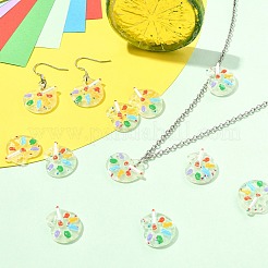 Transparent Luminous Resin Pendants&nbsp;RESI-CJC0020-40
