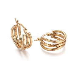 304 Stainless Steel Geometric Hoop Earrings&nbsp;STAS-D171-27G